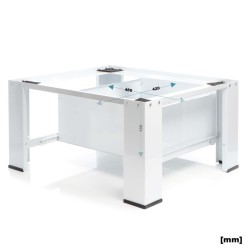 Pesukoneen ja kuivausrummun korotusjalusta vetolaatikolla, teräs, valkoinen, max. 150 kg, 635x545x320 mm