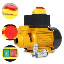 Diesel- ja lämmitysöljypumppu 230 V 550 W 40 l/min, takaiskuventtiili ja letkuliittimet