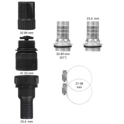 Diesel- ja lämmitysöljypumppu 230 V 550 W 40 l/min, takaiskuventtiili ja letkuliittimet