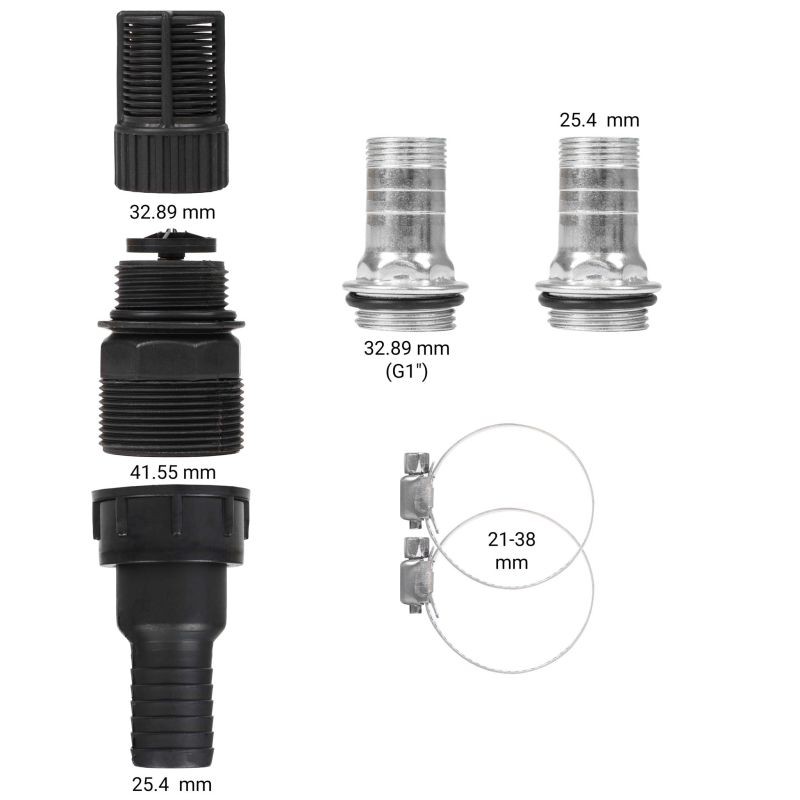 Diesel- ja lämmitysöljypumppu 230 V 550 W 40 l/min, takaiskuventtiili ja letkuliittimet