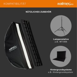 Walimex pro Striplight Softbox 22 x 90 cm kenno maski Bowens adapteri ja kuljetuslaukku
