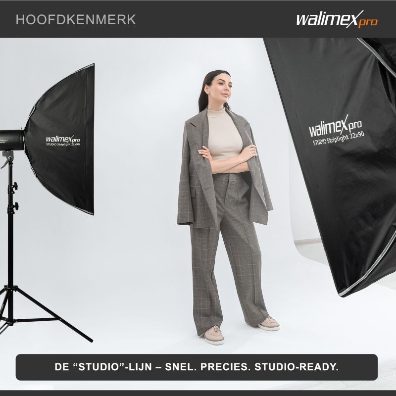 Walimex pro Striplight Softbox 22 x 90 cm, kenno, maski, Bowens-adapteri ja kuljetuslaukku