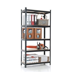 Metallinen säädettävä hyllyjärjestelmä kestävällä rakenteella ja monipuolisilla käyttömahdollisuuksilla