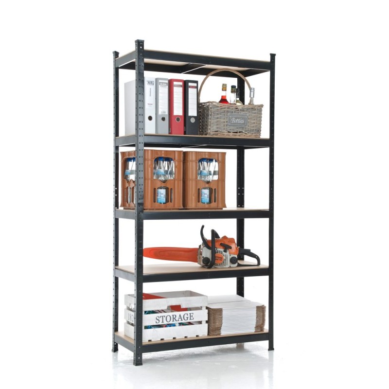 Metallinen säädettävä hyllyjärjestelmä kestävällä rakenteella ja monipuolisilla käyttömahdollisuuksilla