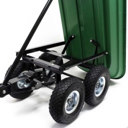 Puutarhakärry kippitoiminnolla, 50 l, 200 kg, vihreä