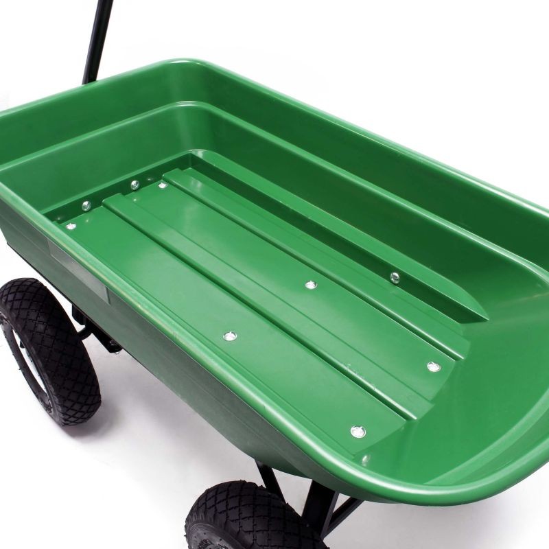 Puutarhakärry kippitoiminnolla, 50 l, 200 kg, vihreä