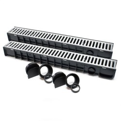 Viemäriränni 2x1m sinkitty teräsritilä 1,5t