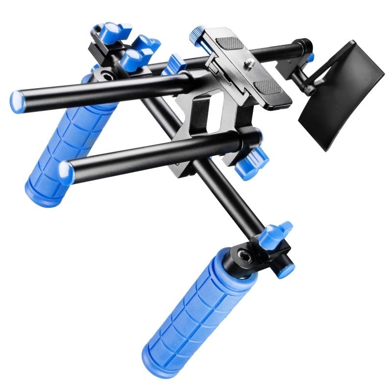 Walimex pro Cineast III olkavaljain DSLR- ja järjestelmäkameroille 490 x 255 x 350 mm, musta/sininen