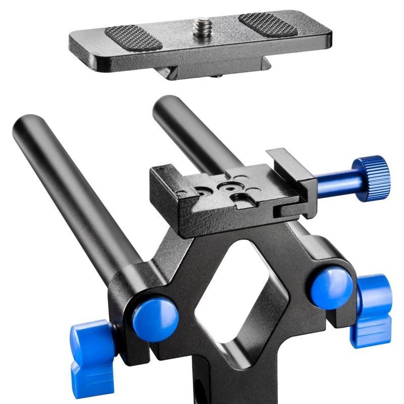 Walimex pro Cineast III olkavaljain DSLR- ja järjestelmäkameroille 490 x 255 x 350 mm, musta/sininen