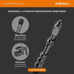 Walimex pro MicPipe mikrofonipuomi musta alumiini max pituus 3 m kuljetuspituus 80 cm