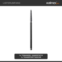 Walimex pro MicPipe mikrofonipuomi, musta, alumiini, max. pituus 3 m, kuljetuspituus 80 cm