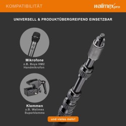 Walimex pro MicPipe mikrofonipuomi, musta, alumiini, max. pituus 3 m, kuljetuspituus 80 cm