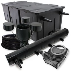 Lampisuodatinsetti: CBF-350C suodatin 90000l, NEO-10000 pumppu 10000l/h, CUV-272 kirkastin, CSP-250 skimmeri