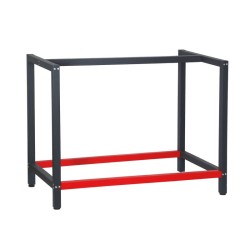 Työpöydän teräsrunko 100 x 57 x 81 cm, antrasiitti/punainen, kantavuus 200 kg