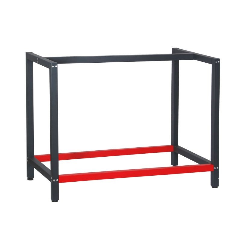 Työpöydän teräsrunko 100 x 57 x 81 cm, antrasiitti/punainen, kantavuus 200 kg