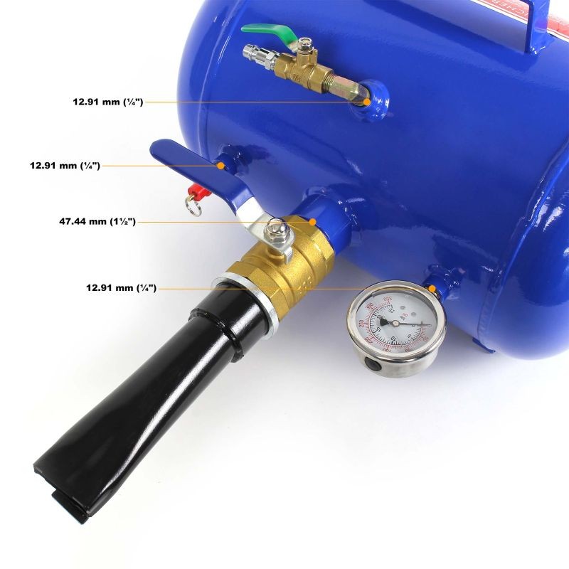 Rengaspumppu 19 l, 6-8 bar, max 10 bar, 40 x 25,5 cm