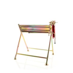 Sahauspukki polttopuille, sinkitty, taittuva, 88x71x96 cm, 120 kg, punainen