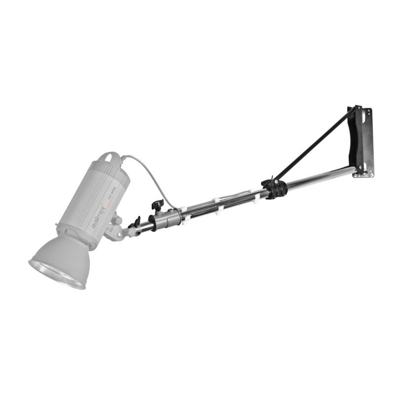 Walimex pro seinäkiinnitteinen valaisinjalka 120-215 cm, musta, alumiini, max. kuormitus 4 kg