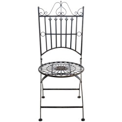 Antiikkinen taittuva rautainen puutarhatuolisetti Sadao, 2 kpl