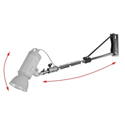 Walimex pro seinäkiinnitteinen valaisinjalka 120-215 cm, musta, alumiini, max. kuormitus 4 kg