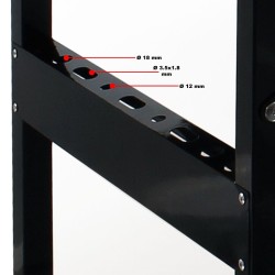 Taitettava työpöytä 100 x 60 x 76 cm teräs ja MDF 150 kg ruskea