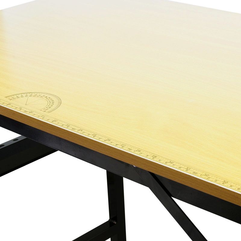 Taitettava työpöytä 100 x 60 x 76 cm, teräs ja MDF, 150 kg, ruskea