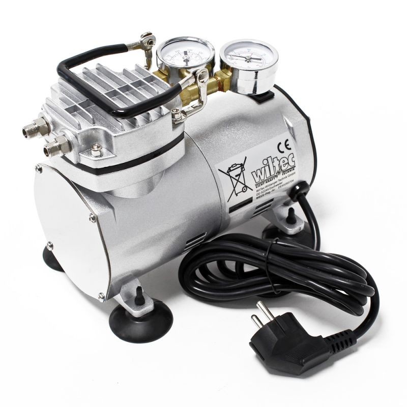 Airbrush-kompressori AS20W, 4 bar, yksisylinterinen, öljytön