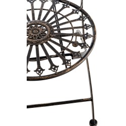 Antiikkinen taittuva rautainen puutarhatuolisetti Sadao, 2 kpl