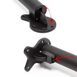 Säädettävät pöydänjalat seinäkiinnitykseen, 4 kpl, 700-1100 mm, Ø 60 mm, musta, ruostumaton teräs, 200 kg