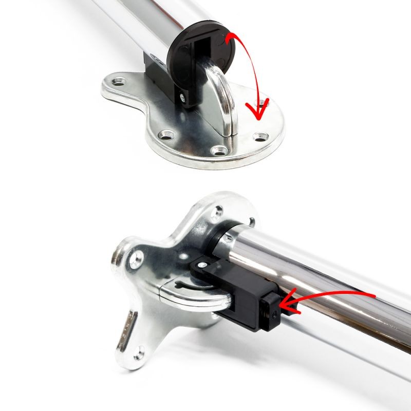 Pöydänjalat 4 kpl, korkeussäädettävät 70-110 cm, kromi, ruostumaton teräs