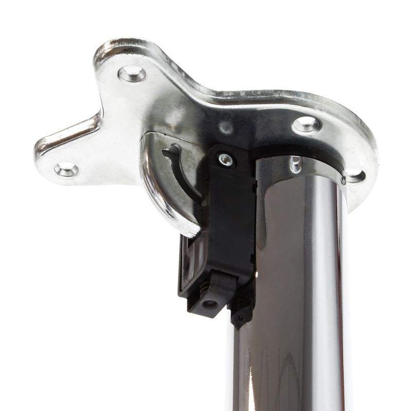 Pöydänjalat 4 kpl, korkeussäädettävät 70-110 cm, kromi, ruostumaton teräs