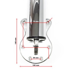 Pöydänjalat 4 kpl, korkeussäädettävät 70-110 cm, kromi, ruostumaton teräs