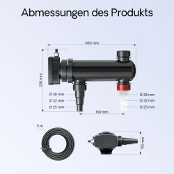 SunSun CUV-318 UVC-puhdistin lampiin 3000 l/h 18 W