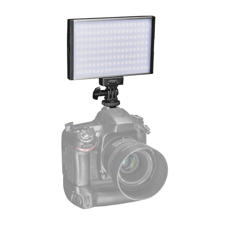 Walimex pro LED Niova 150 Bi Color videovalaisinsetti, 15 W, 3200-5600 K, akku ja latauslaite