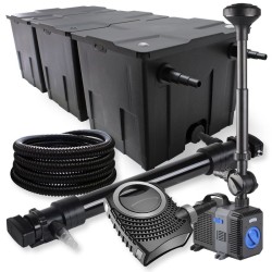SunSun lampisetti: CBF-350C suodatin 90000 l, NEO-10000 pumppu 10000 l/h, CUV-672 UVC-selvityin 72 W, 25 m letku