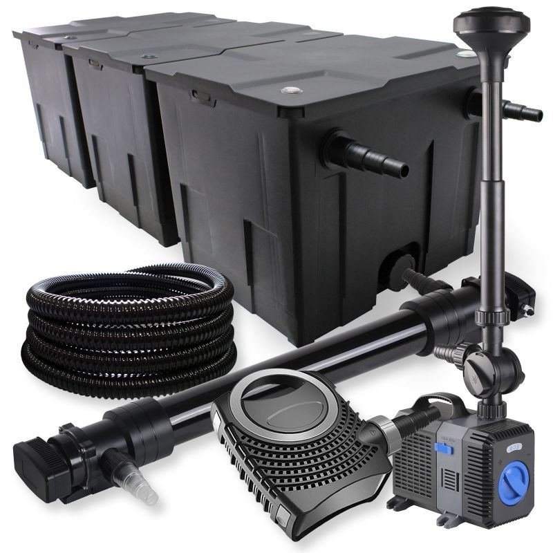 SunSun lampisetti: CBF-350C suodatin 90000 l, NEO-10000 pumppu 10000 l/h, CUV-672 UVC-selvityin 72 W, 25 m letku