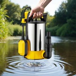 Likaveden uppopumppu 3-in-1 ruostumaton teräs 1100 W 18000 l/h kellukskytkimellä, imukyky 1 mm