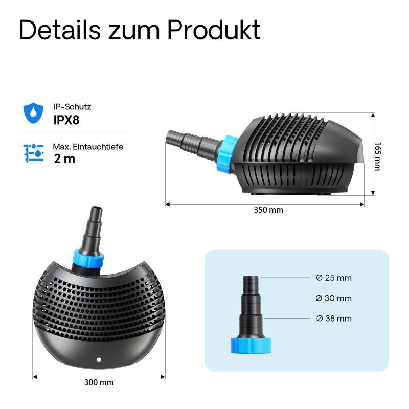 SunSun CTF-4800 SuperECO lampupumppu 4500 l/h, 30 W, suodatin- ja kiertopumppu