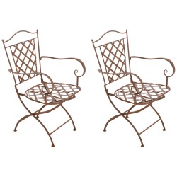 Antiikkiset Adara-puutarhatuolit raudasta 2 kpl käsityönä valmistetut