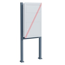 Toboli pakettipostilaatikon jalusta antrasiitti 610 x 115 x 1500 mm