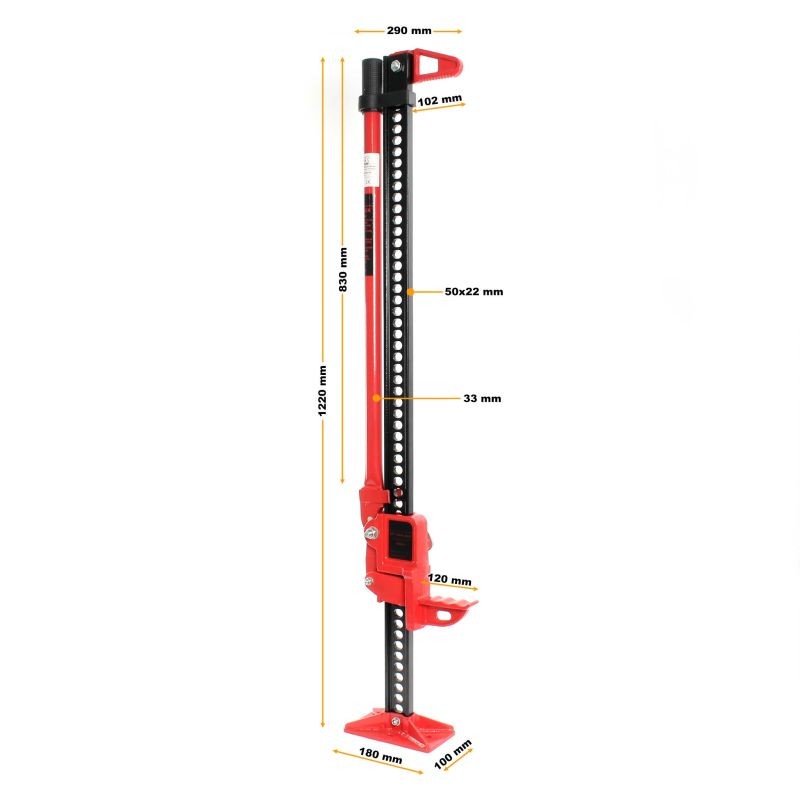 Offroad-tunkki 3000 kg, 105 cm, teräs, punainen