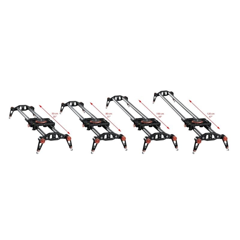 Walimex pro Carbon Video Slider Pro 80 cm - videoslideri, hiilikuitu, vatupassi ja 3/8" -kierre