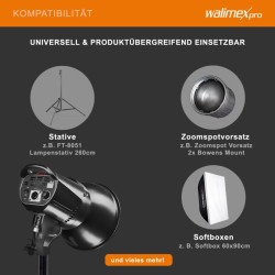 Walimex pro Niova 60 Plus Bi Color LED-studiovalo 60 W, 3200–5600 K, Bowens-kiinnitys