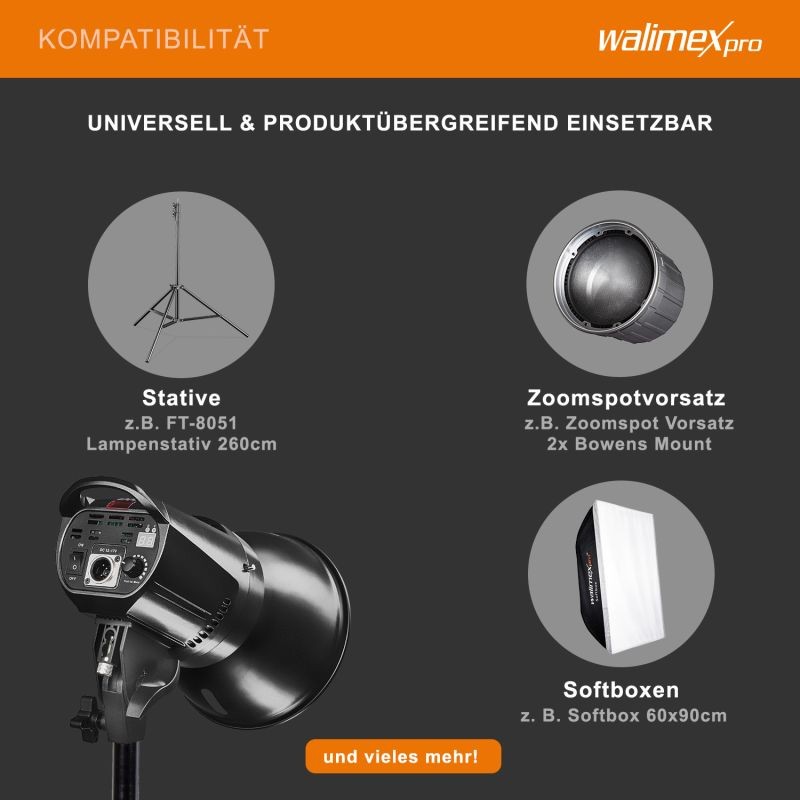 Walimex pro Niova 60 Plus Bi Color LED-studiovalo 60 W, 3200–5600 K, Bowens-kiinnitys