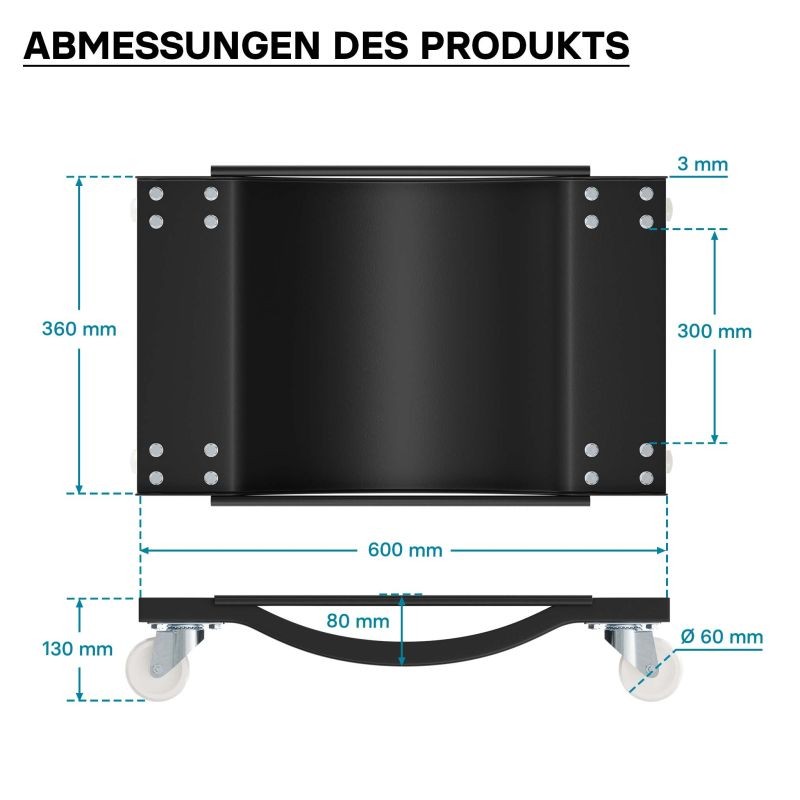 Autojen ja moottoripyörien siirtotelineet, 2 kpl, 900 kg/pari, musta
