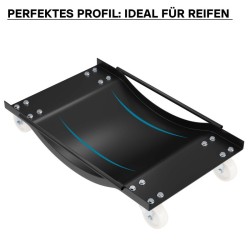 Autojen ja moottoripyörien siirtotelineet, 2 kpl, 900 kg/pari, musta