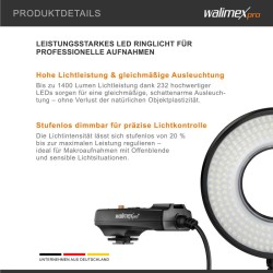 Walimex pro DSR 232 Makro LED-rengasvalo