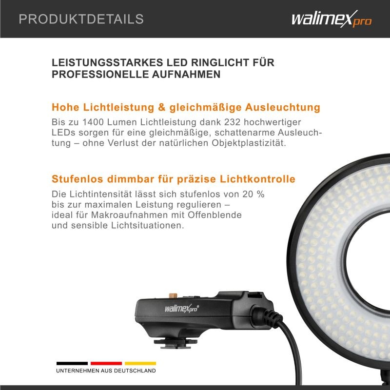 Walimex pro DSR 232 Makro LED-rengasvalo