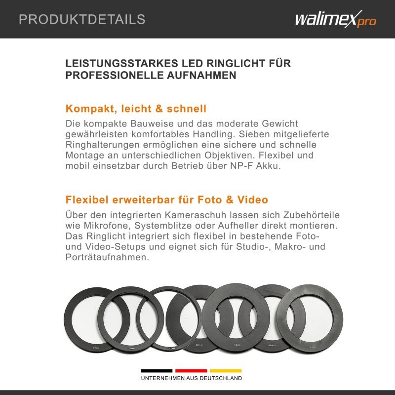 Walimex pro DSR 232 Makro LED-rengasvalo