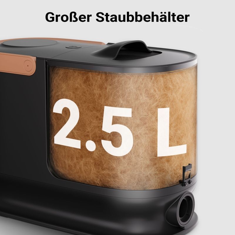 Fudajo 6-in-1 lemmikkien hoitosetti ja karvanleikkuukone imurilla, musta